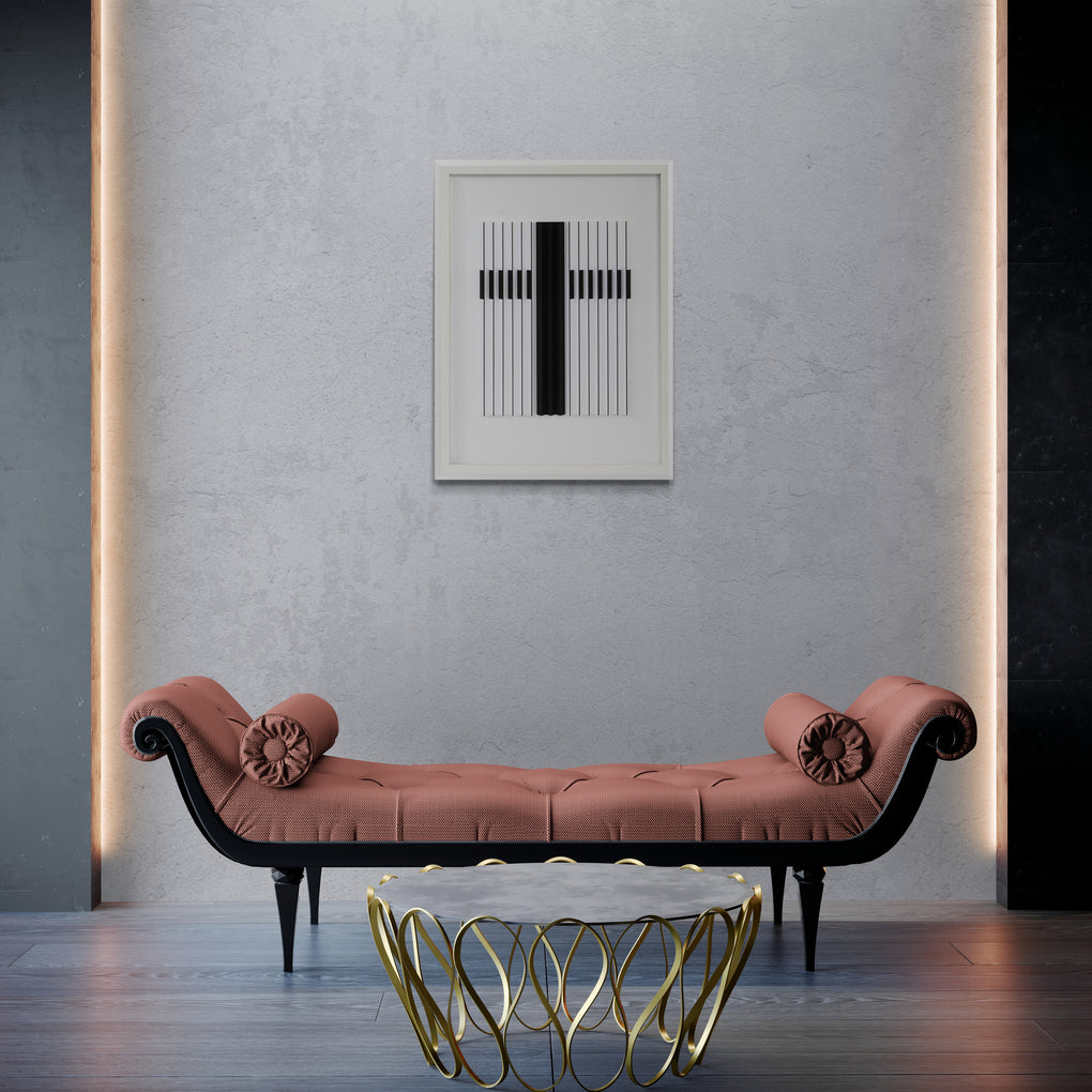 Black Cross 2 (medium white frame)