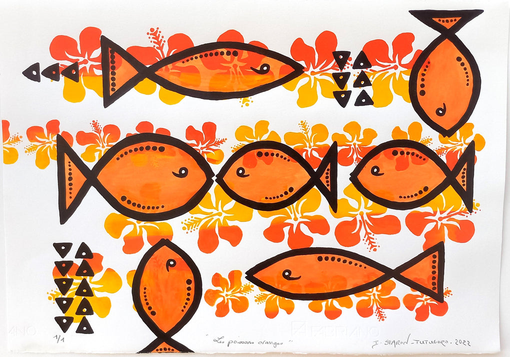 Les poissons oranges