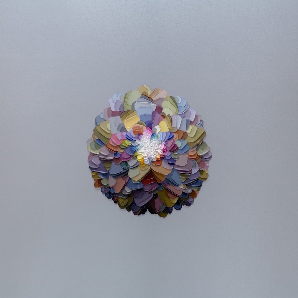 Grey Flower Wheel (print)