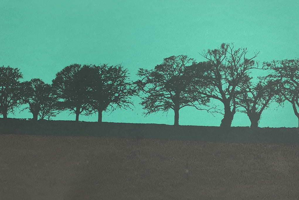 Teal Flame Silhouette