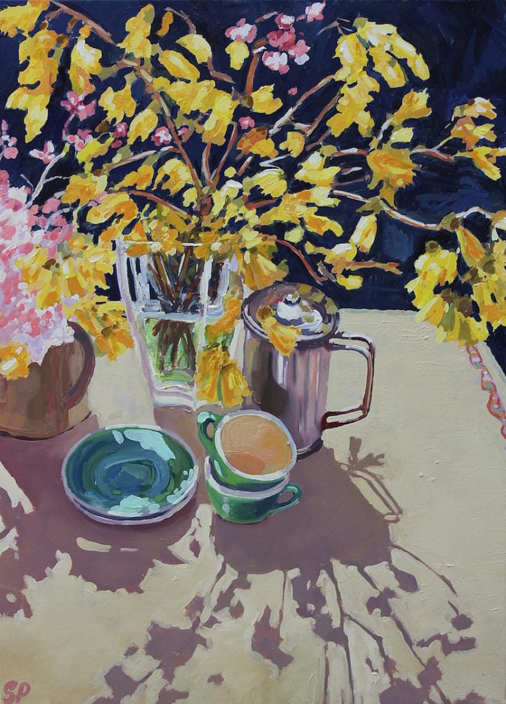 Coffee time with Kowhai & Cherry Blossom