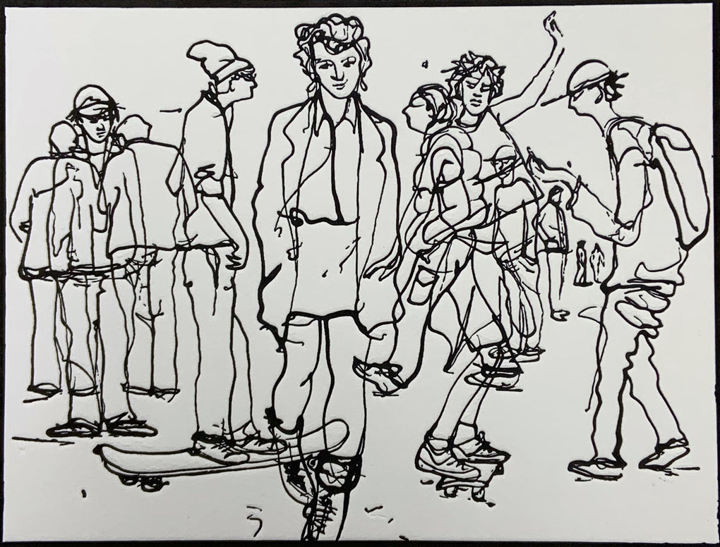 Walking, Skating, Txting