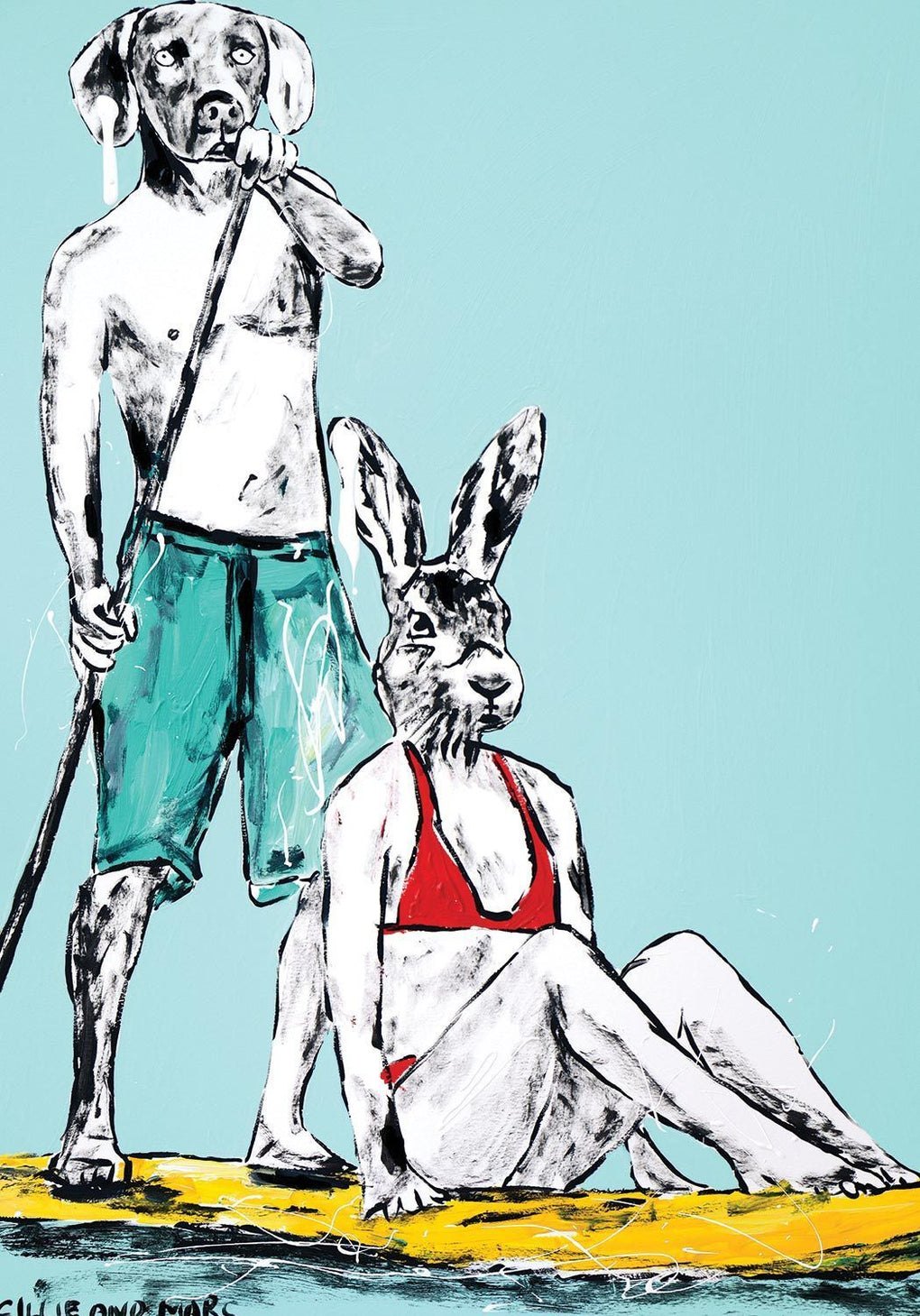 He was paddling fast to the secluded beach because he couldn’t wait to kiss her