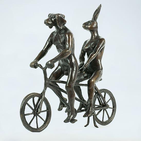 They loved riding together in Paris