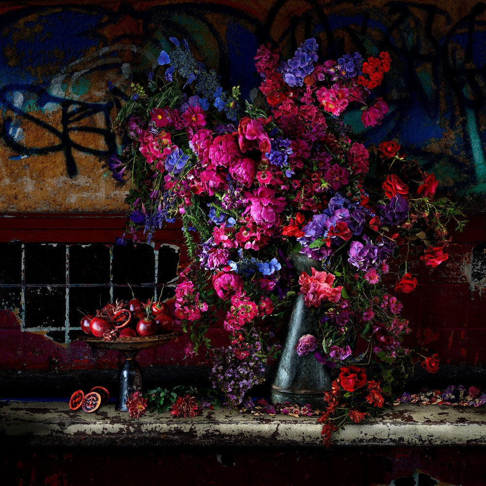 Chrysanthemums and Tamarillos
