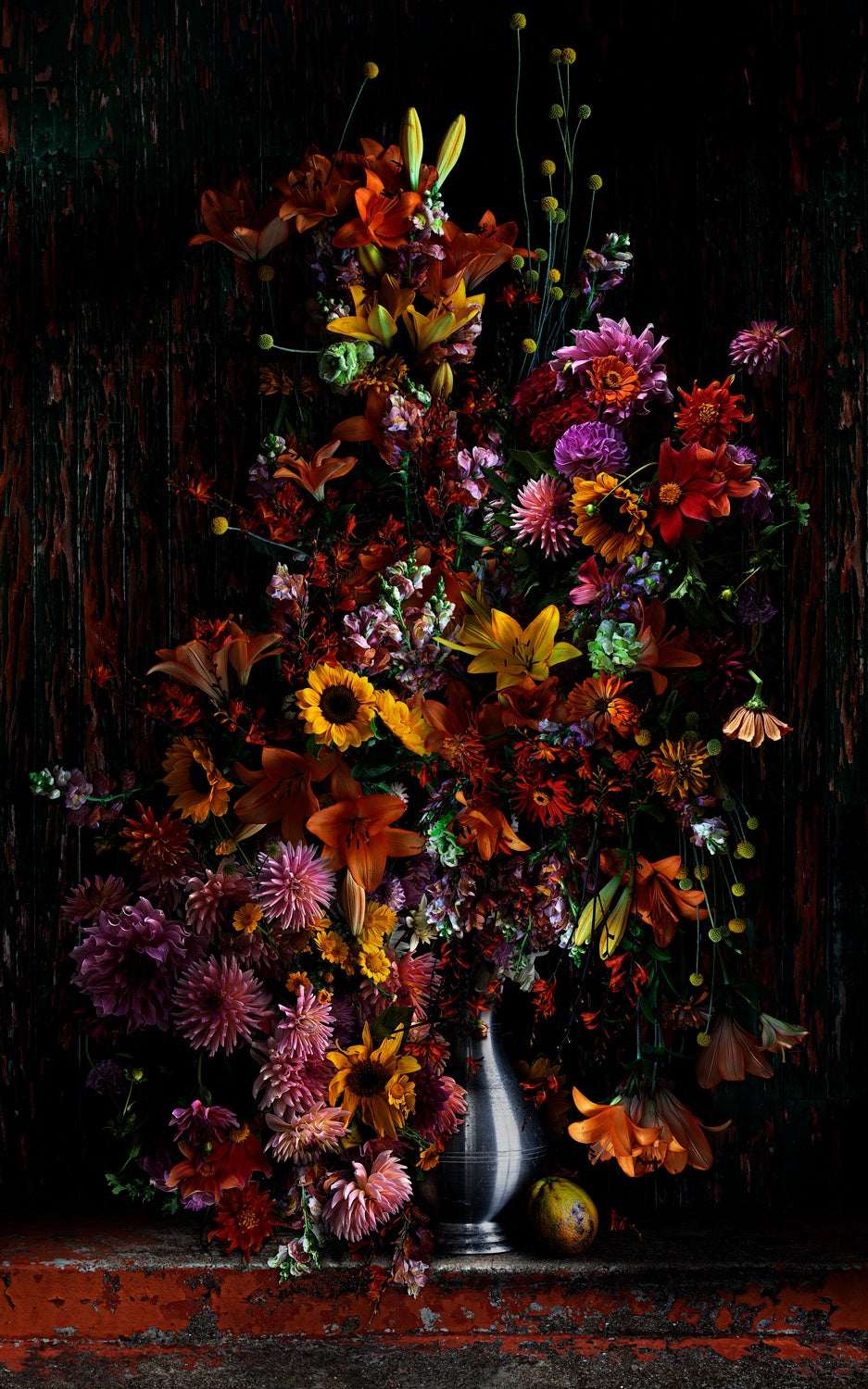 Sunflowers and a Hawkes Bay Orange