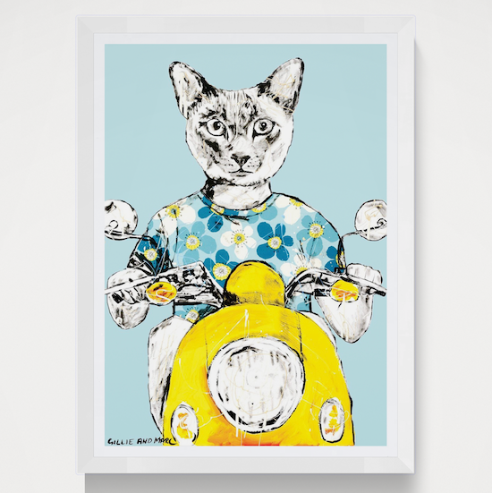 He thought I am one cool cat (framed print)