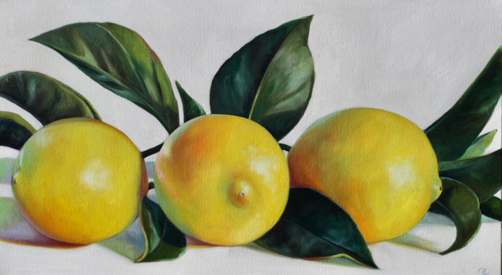 Lemons on White