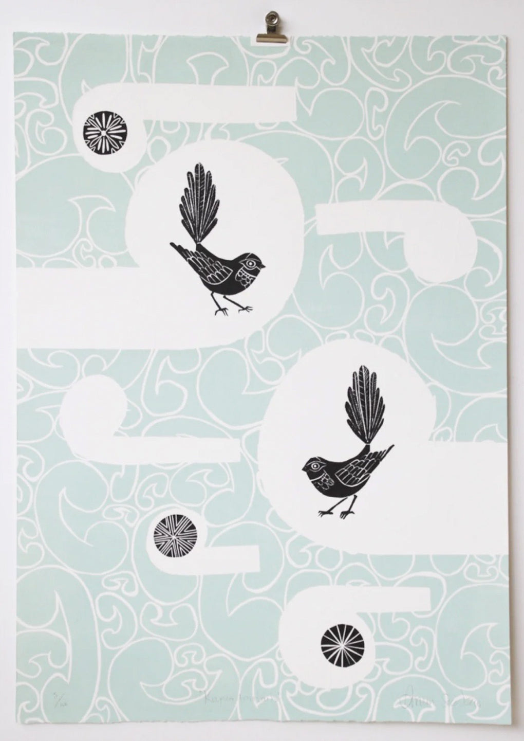 Kapua Fantails ( Framed )