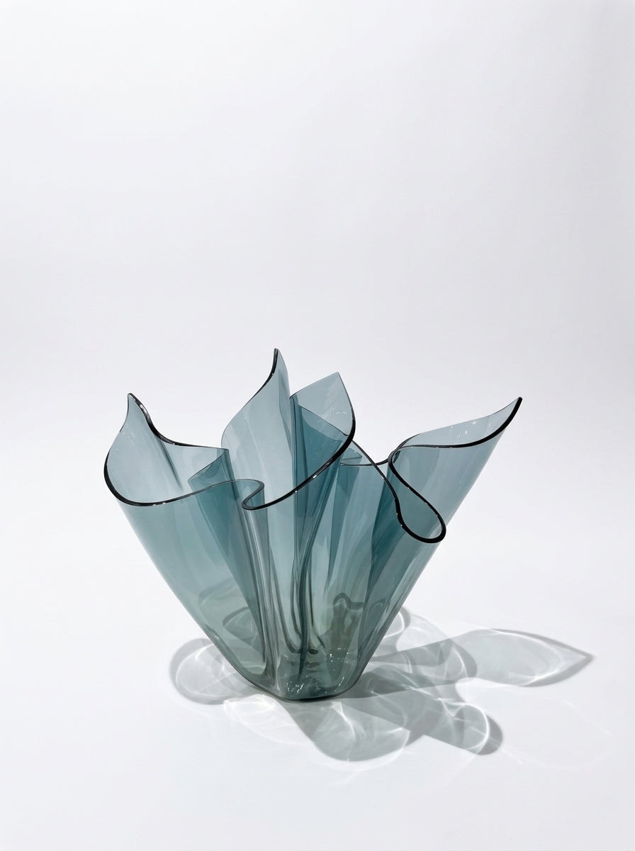 Large Transparent Sea Green Flower Blaze