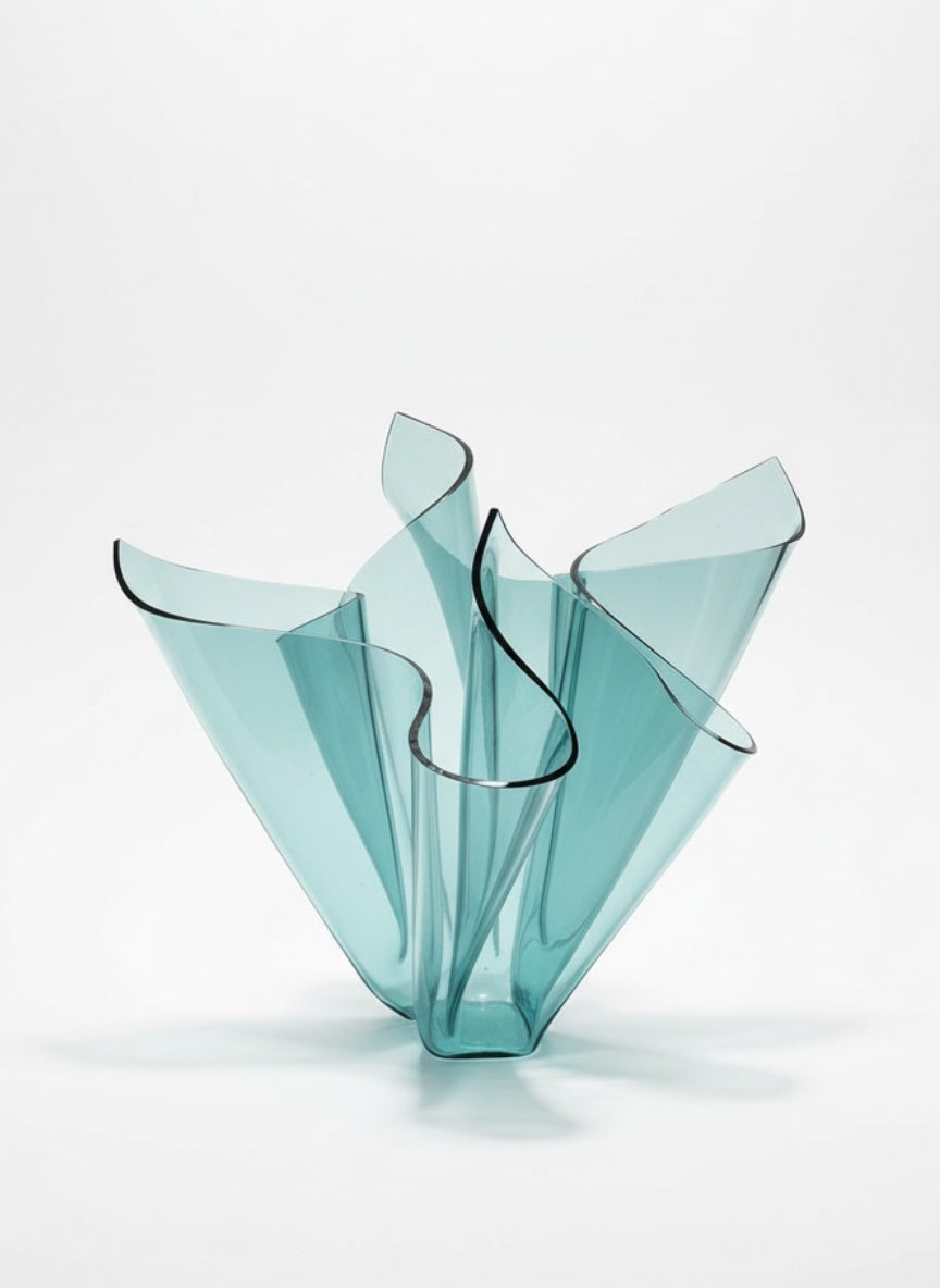 Large Transparent Sea Green Flower Bloom
