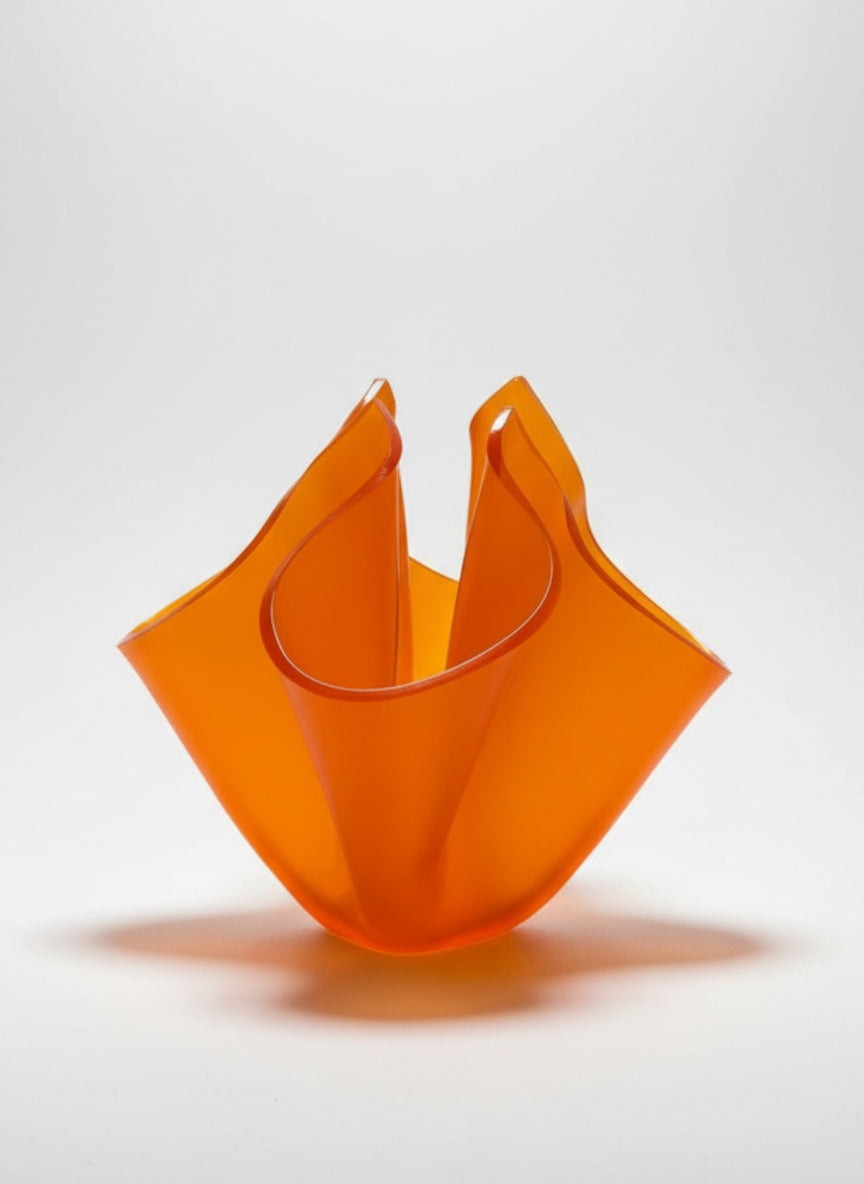 Medium Satin Clementine Lotus Bloom