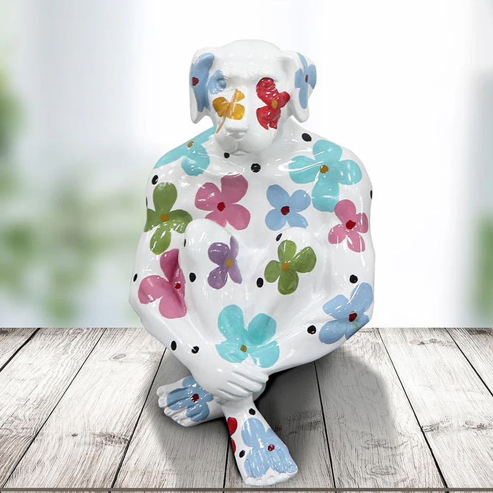 Splash Pop Mini Dogman (On White with Flowers)