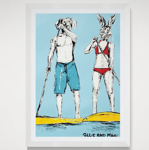 They thought at the same time how they were in complete synchronicity - Summer (framed print)