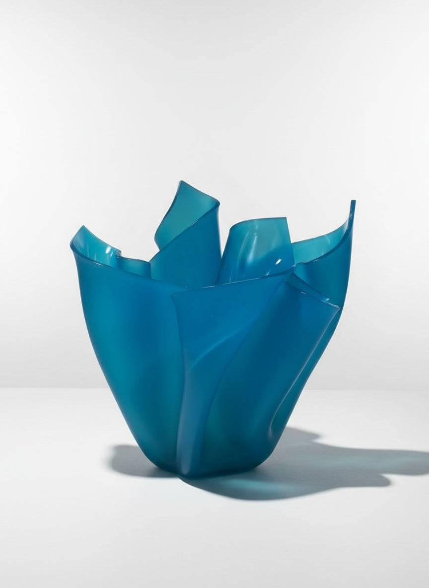 Extra Large Satin Aqua Flower Bloom