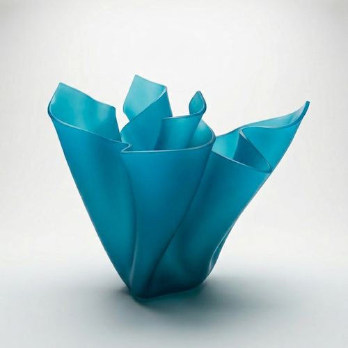XL Satin Teal Flower Bloom
