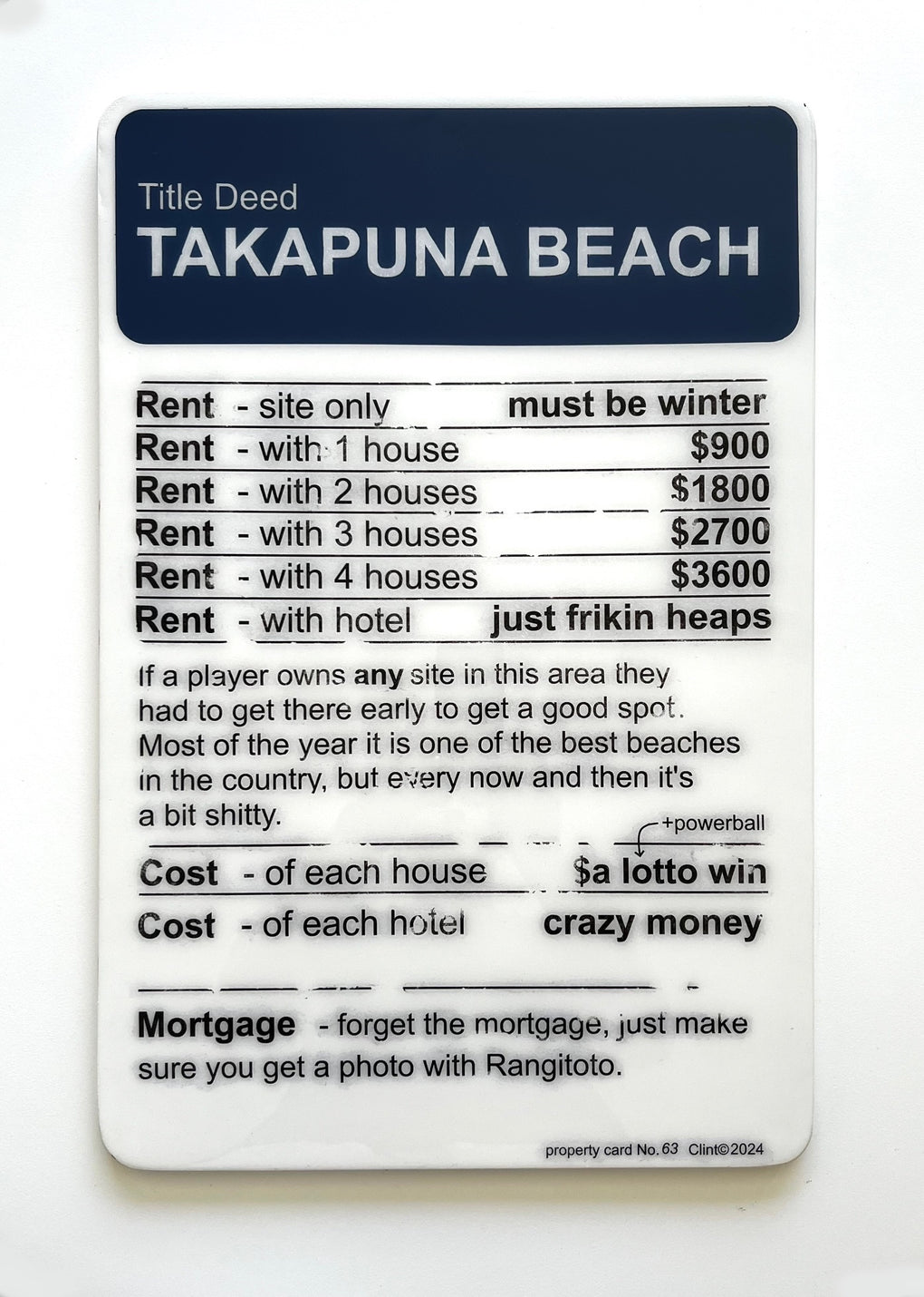 Title Deed Takapuna Beach
