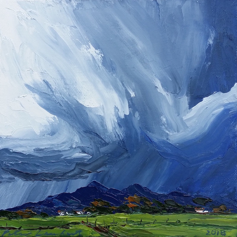Storm over Kaitaki Ranges (view from studio)