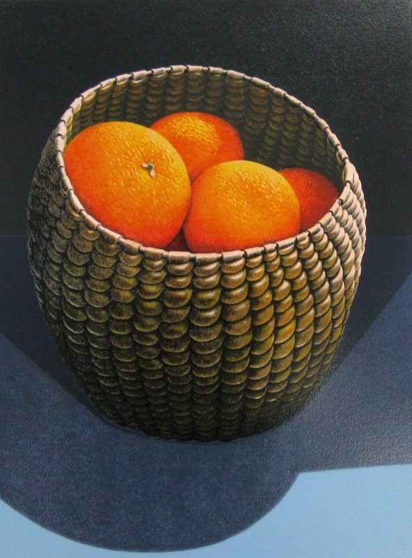 Oranges in a Seagrass Basket